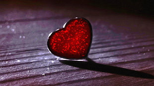 red and black heart shape decor, heart