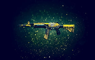yellow and black rifle illustration, Counter-Strike: Global Offensive, Counter-Strike