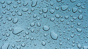 rain droplets, Drops, Closeup, Surface