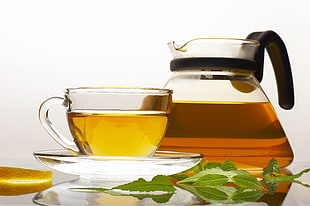 clear glass tea set