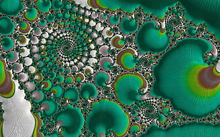 green spiral wallpaper