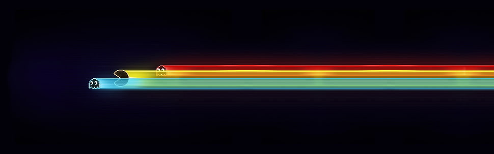 red, yellow, and blue light HD wallpaper