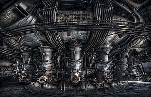 machine 3D wallpaper, factory, industrial, HDR