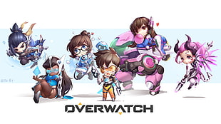 Overwatch digital wallpaper, video games, Overwatch, chibi, Hanzo (Overwatch)