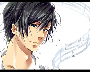 black haired male anime character