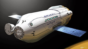 Hydra spaceship, spaceship, artwork, space, SpaceX