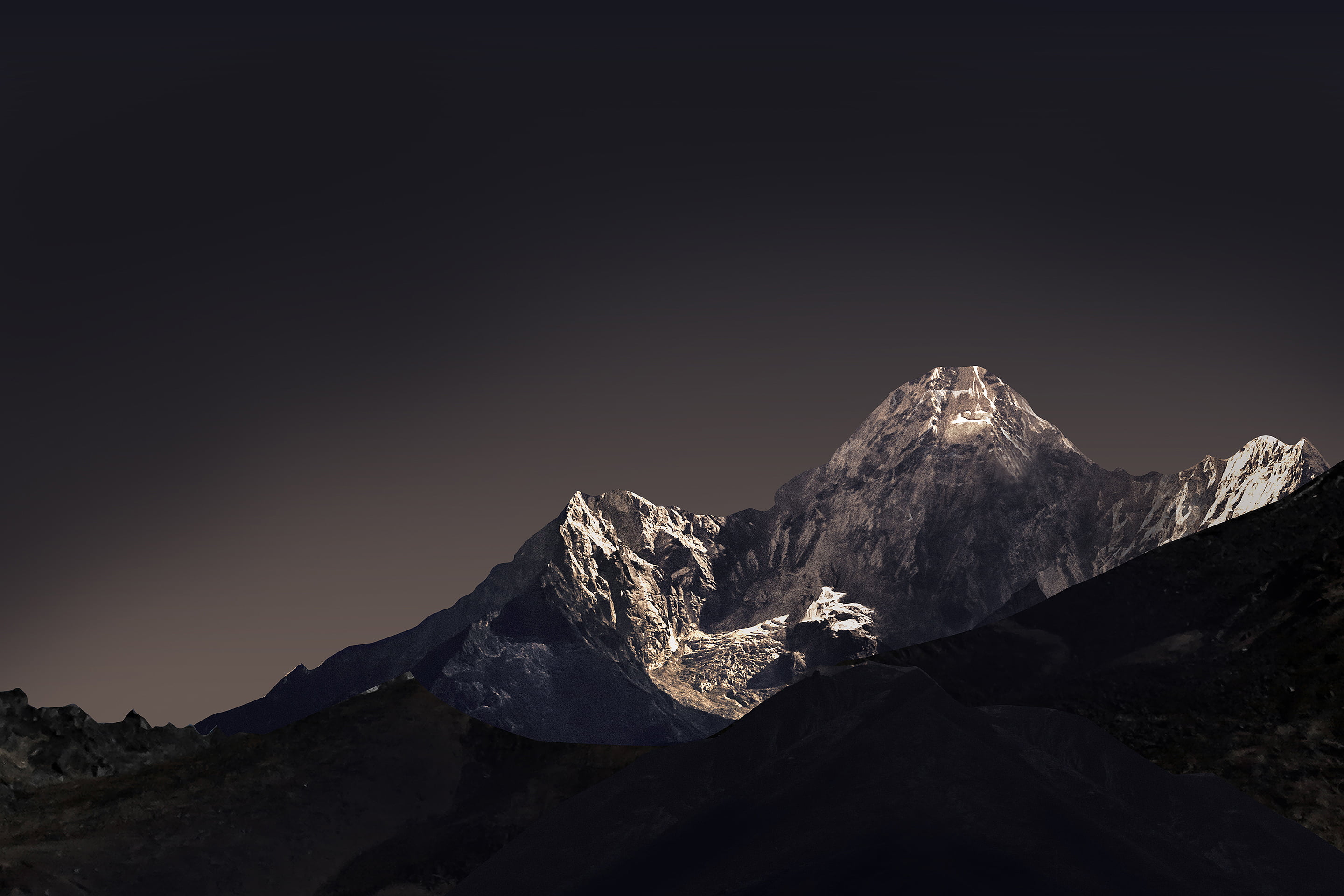 Snow mountain during night HD wallpaper | Wallpaper Flare