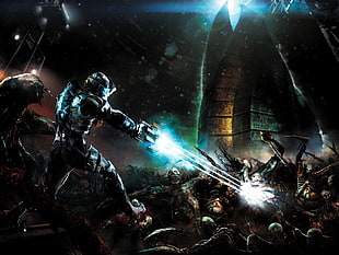 Halo game poster, video games, Dead Space, Dead Space 2, Isaac Clarke