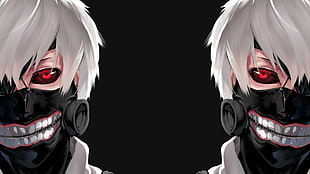 gray-haired male with black mask anime character