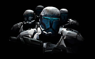 four gray armored soldiers wallpaper, Star Wars