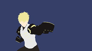 Saitama character illustration, One-Punch Man, Genos HD wallpaper