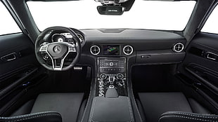 Mercedes-Benz car interior, Mercedes SLS, car, vehicle, car interior