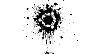 black and white Ubuntu logo