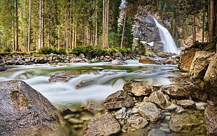 photography of water falls HD wallpaper
