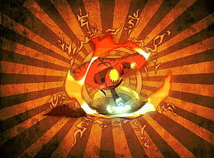 Naruto illustration, Naruto Shippuuden, Uzumaki Naruto, anime, Rasengan