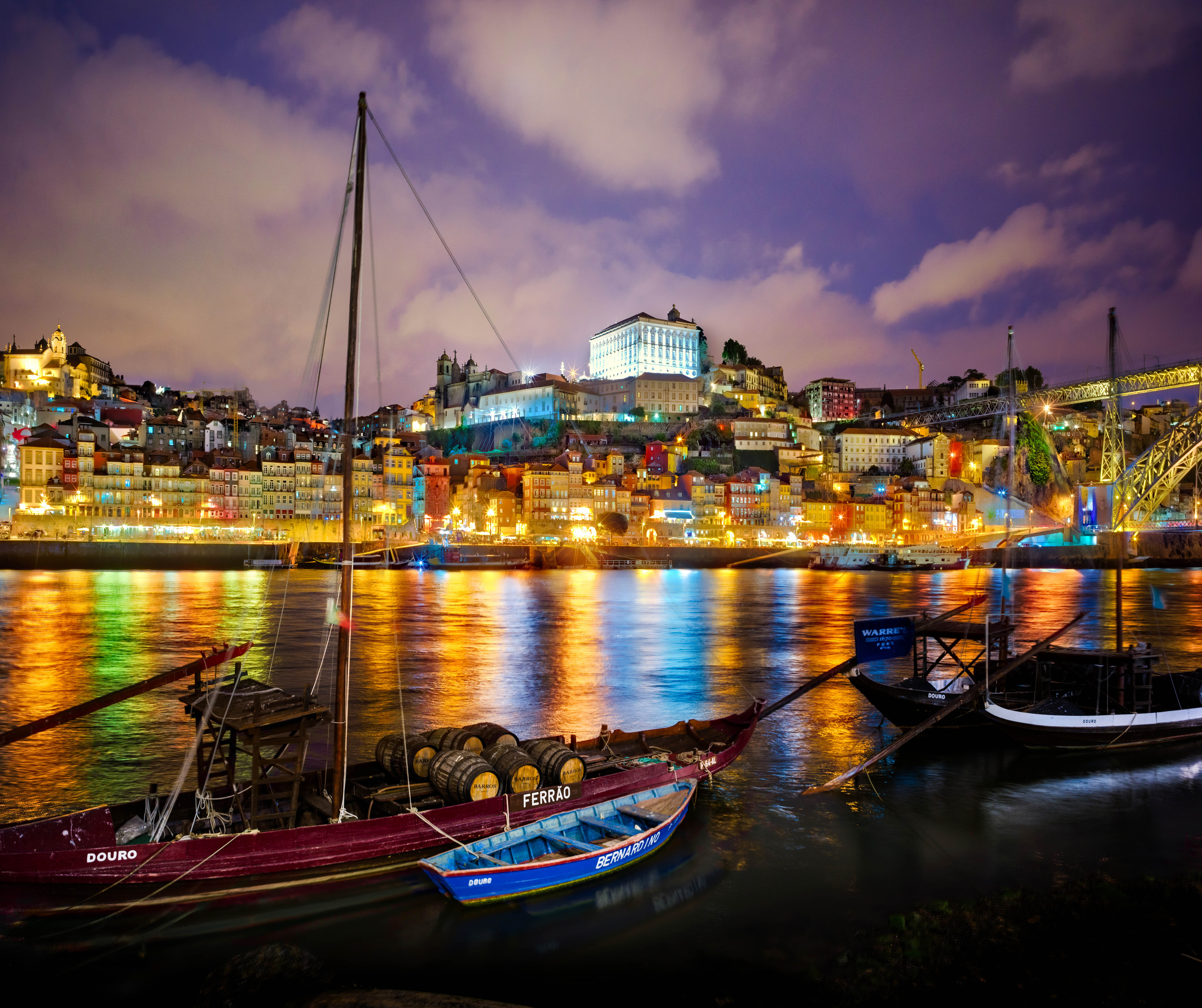 city beside body of water, oporto, portugal