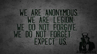 gray background with text overlay, chains, Anonymous, quote