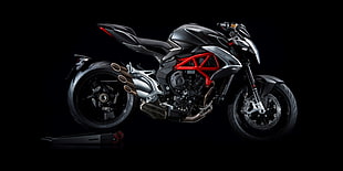 black and gray Ducatti motorcycle HD wallpaper