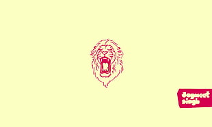 lion head illustration, lion, jcretives, minimalism, animals