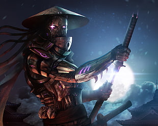 Samurai character, fantasy art, samurai, katana
