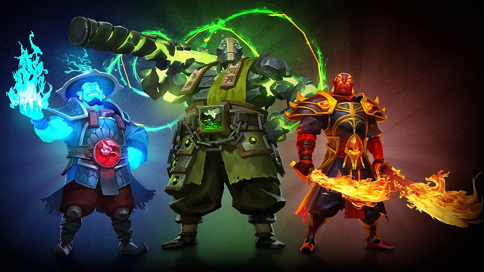 several assorted character illustrations, Dota 2 HD wallpaper