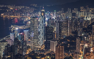 Hong Kong City skyline, Hong Kong, city, cityscape, skyscraper