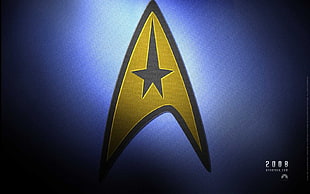 yellow arrow logo, Star Trek HD wallpaper
