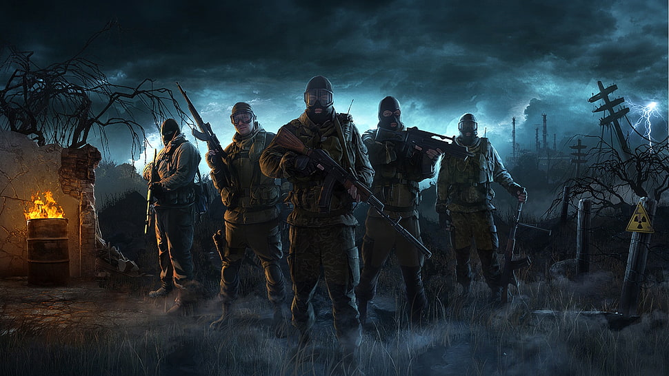 Soldiers game illustration HD wallpaper