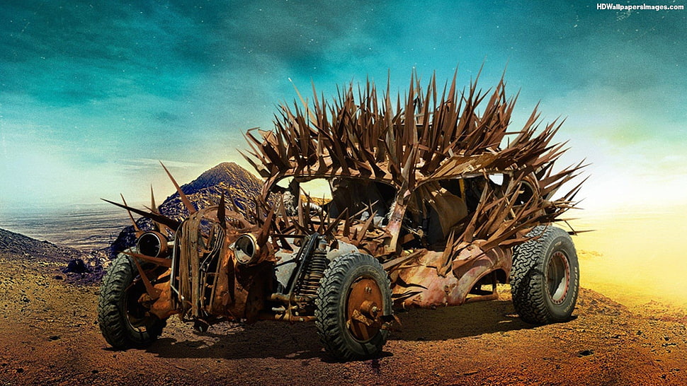 spike car digital artwork, Mad Max, movies, Mad Max: Fury Road HD wallpaper