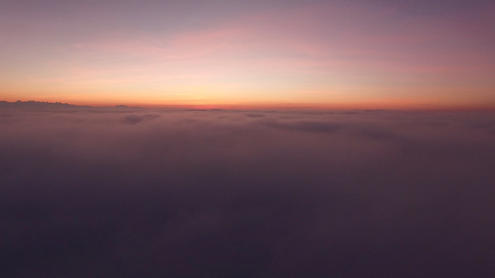 clouds, sunset, nature, landscape HD wallpaper