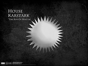 House Karstark The Sun of Winter logo, Game of Thrones