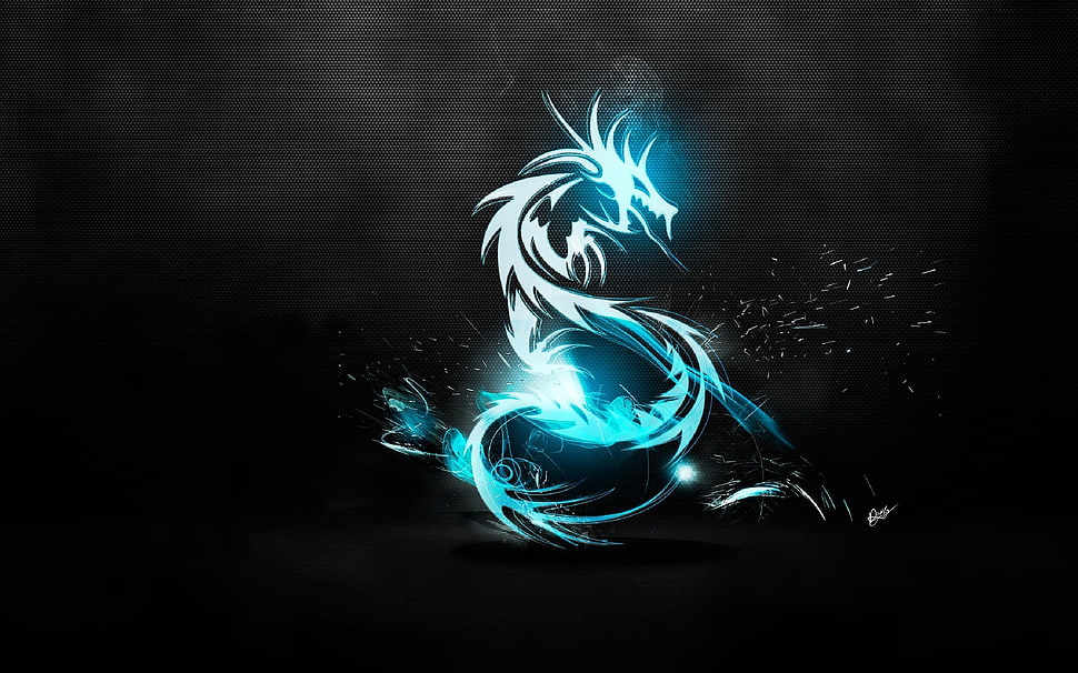 dragon logo HD wallpaper