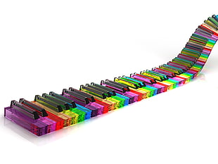 multicolored electronic keyboard digital wallpaper