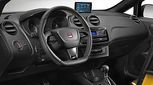black steering wheel, Seat Ibiza, car, concept cars HD wallpaper