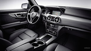black and gray car interior, Mercedes GLK, car interior, car, vehicle HD wallpaper