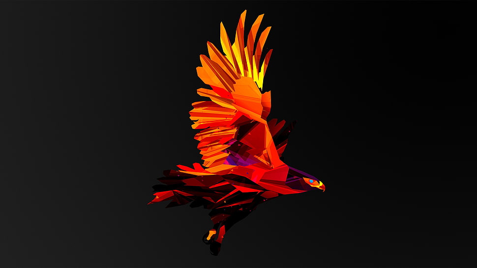 Phoenix bird origami HD wallpaper