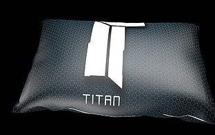 black and white Titan throw pillow, Titanfall 2, Colossal Titan, Titanfall