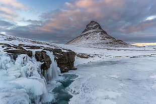 landscape photography of snowy mountain, iceland