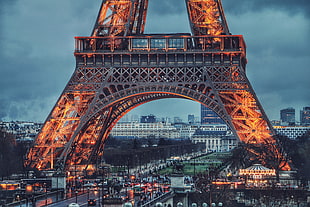 high angled photo of Eiffel Tower