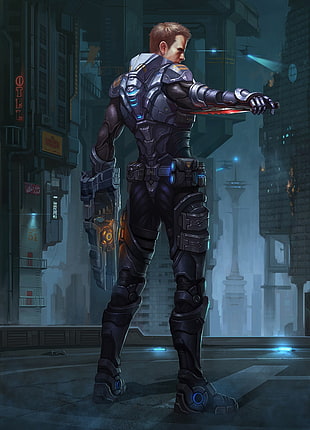 game character illustration, science fiction, concept art