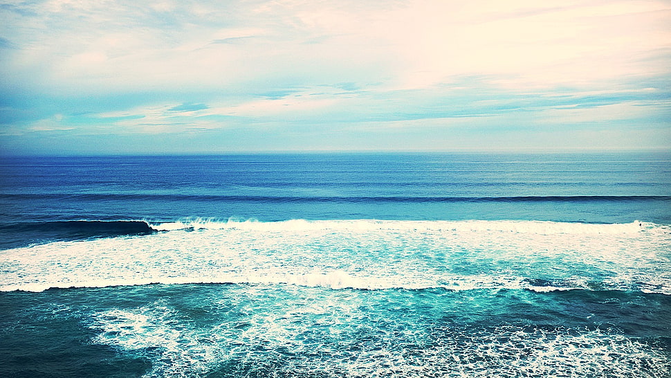 body of water, sea, waves, sky, nature HD wallpaper
