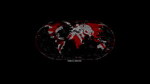 red and black case, The Prodigy, ants, world map