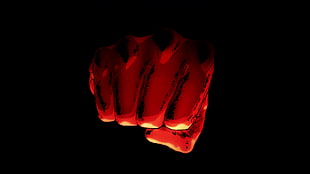 Saitama's red gloves from One Punch Man, One-Punch Man HD wallpaper
