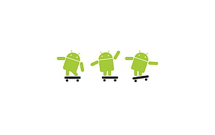 three Android logos