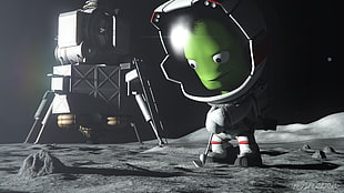 green alien illustration