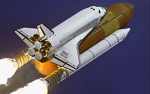 white Nasa spacecraft digital wallpaper, vehicle, NASA, Space Shuttle Atlantis