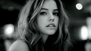 grayscale photo of gril, Barbara Palvin, women, face, model