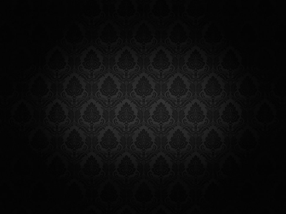 black and gray mandala pattern HD wallpaper