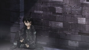 black haired male anime character illustration, Sword Art Online, Kirigaya Kazuto