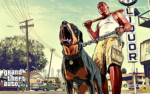 Rockstar Games Grand Theft Auto V Franklin Clinton poster HD wallpaper